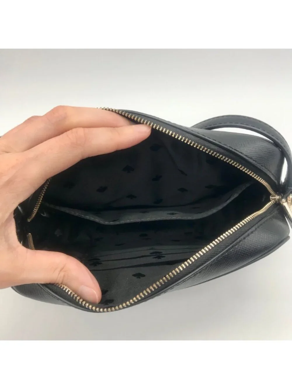 Kate Spade Black Saffiano Leather Mini Camera Bag